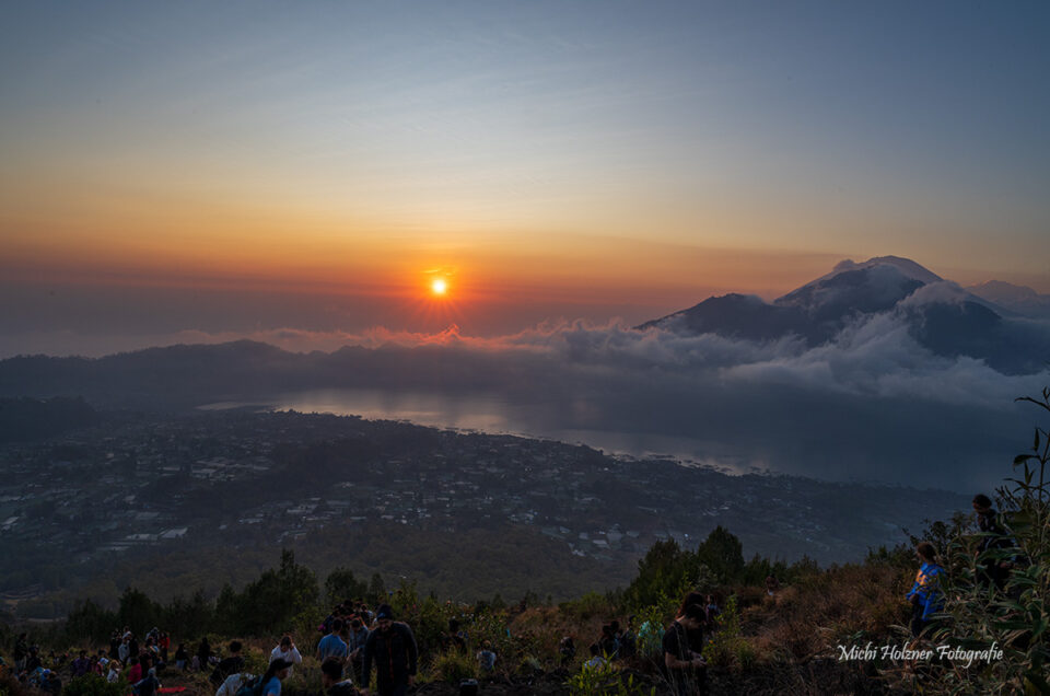 Sonnenaufgang auf dem Vulkan Mount Batur ( Bali )