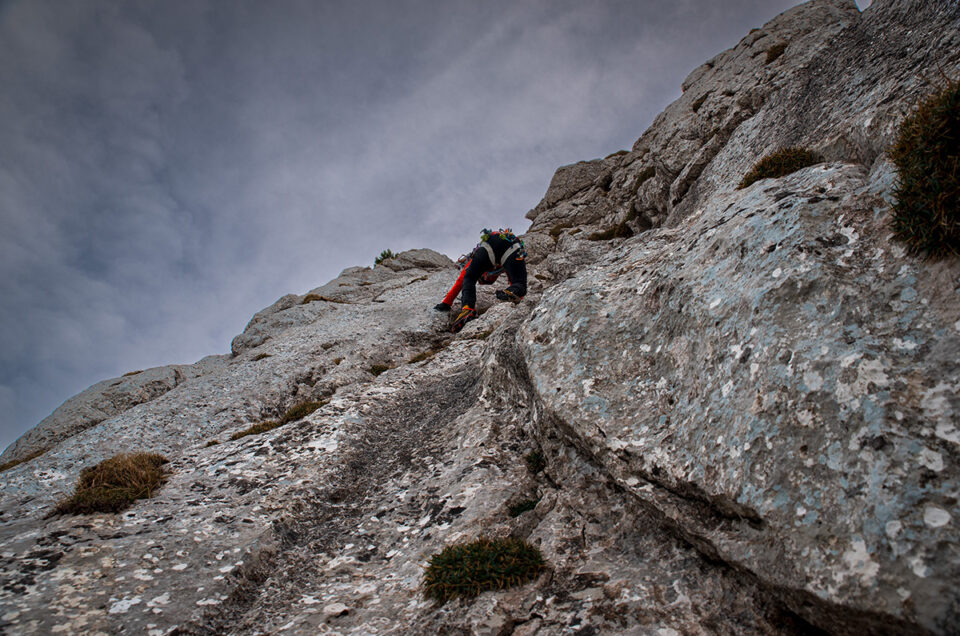 Winterbergsteigen an der Kampenwand